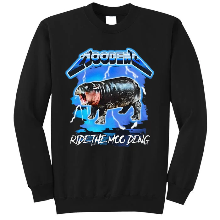 Moo Deng Hippo Ride The Moo Deng Gift Sweatshirt