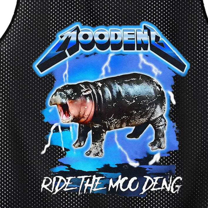 Moo Deng Hippo Ride The Moo Deng Gift Mesh Reversible Basketball Jersey Tank