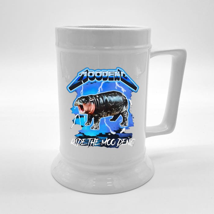 Moo Deng Hippo Ride The Moo Deng Gift Front & Back Beer Stein