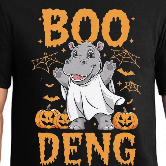 Moo Deng Halloween Cute Baby Pygmy Hippo Pajama Set