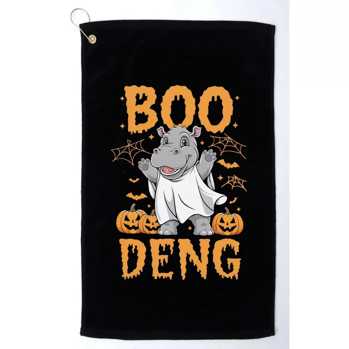 Moo Deng Halloween Cute Baby Pygmy Hippo Platinum Collection Golf Towel