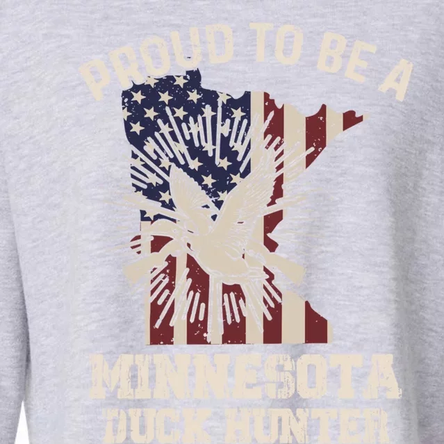 Minnesota Duck Hunting Quote Duck Hunter Gift Cropped Pullover Crew