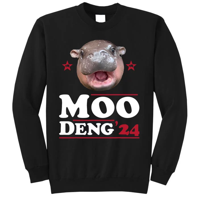 Moo Deng Hippo Cute Baby Pygmy Funny Election 2024 Sweatshirt