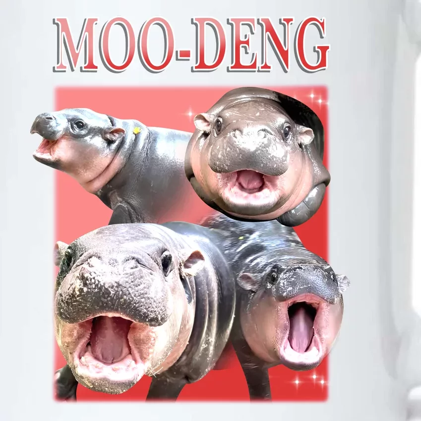 Moo Deng Hippo Meme Funny Black Color Changing Mug