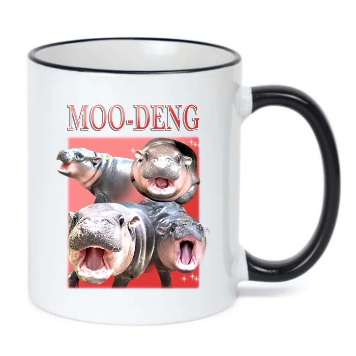 Moo Deng Hippo Meme Funny Black Color Changing Mug