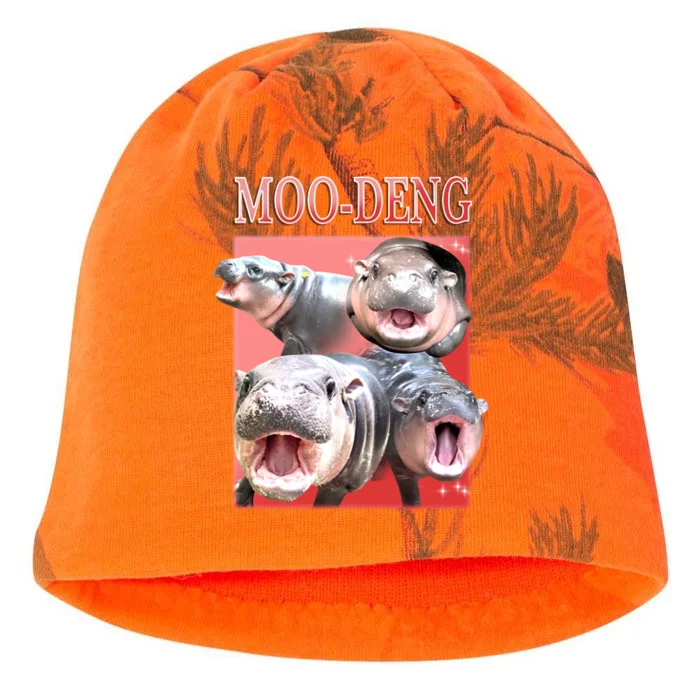 Moo Deng Hippo Meme Funny Kati - Camo Knit Beanie