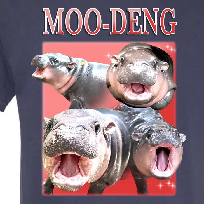 Moo Deng Hippo Meme Funny Garment-Dyed Heavyweight T-Shirt