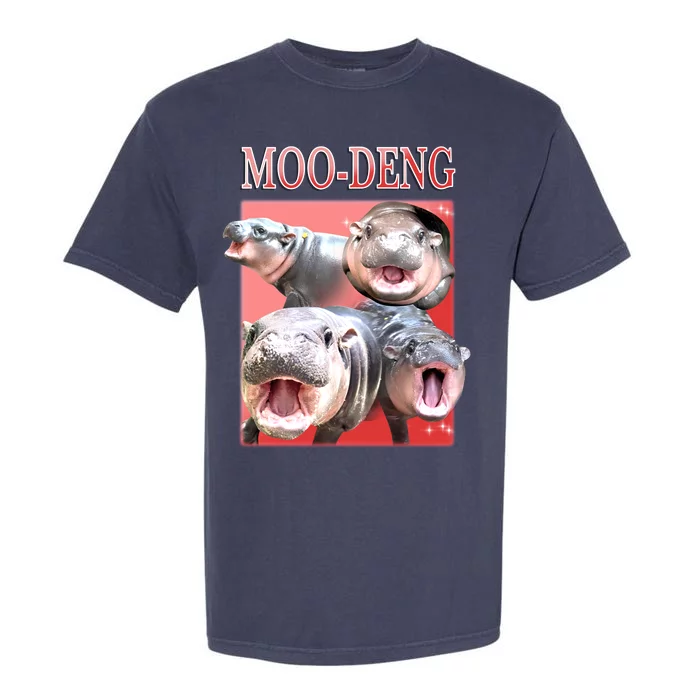 Moo Deng Hippo Meme Funny Garment-Dyed Heavyweight T-Shirt