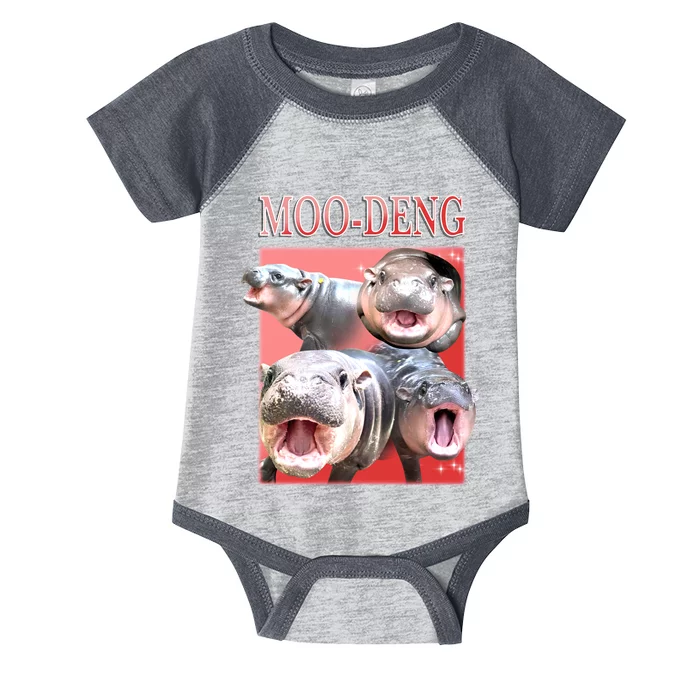 Moo Deng Hippo Meme Funny Infant Baby Jersey Bodysuit