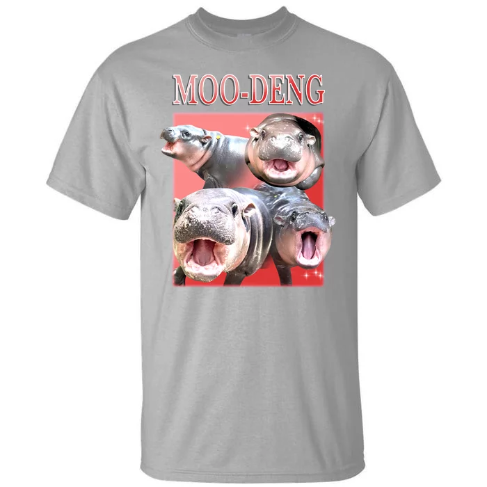 Moo Deng Hippo Meme Funny Tall T-Shirt