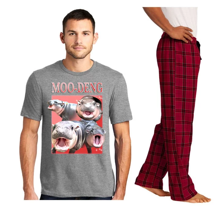 Moo Deng Hippo Meme Funny Pajama Set