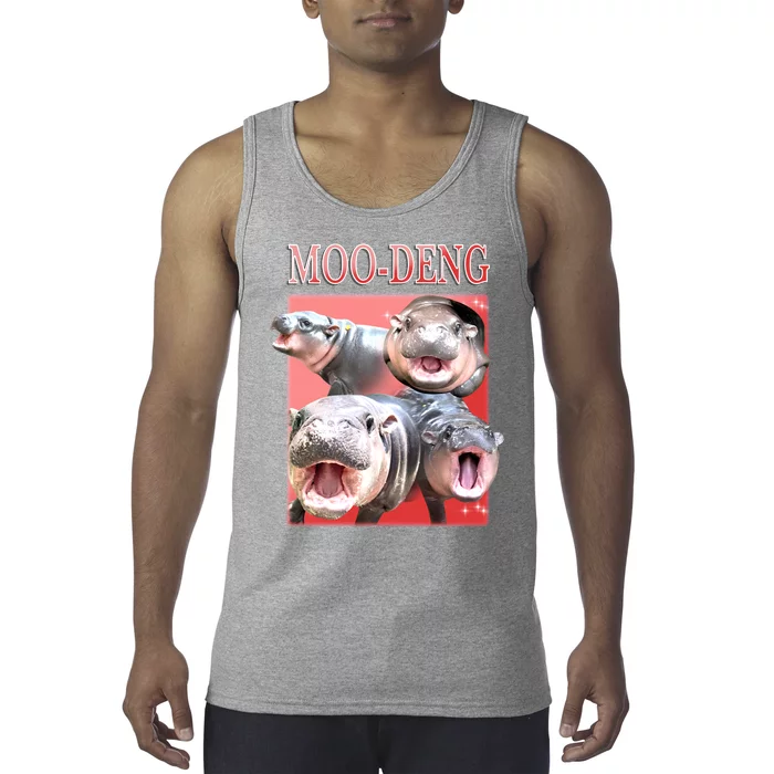 Moo Deng Hippo Meme Funny Tank Top