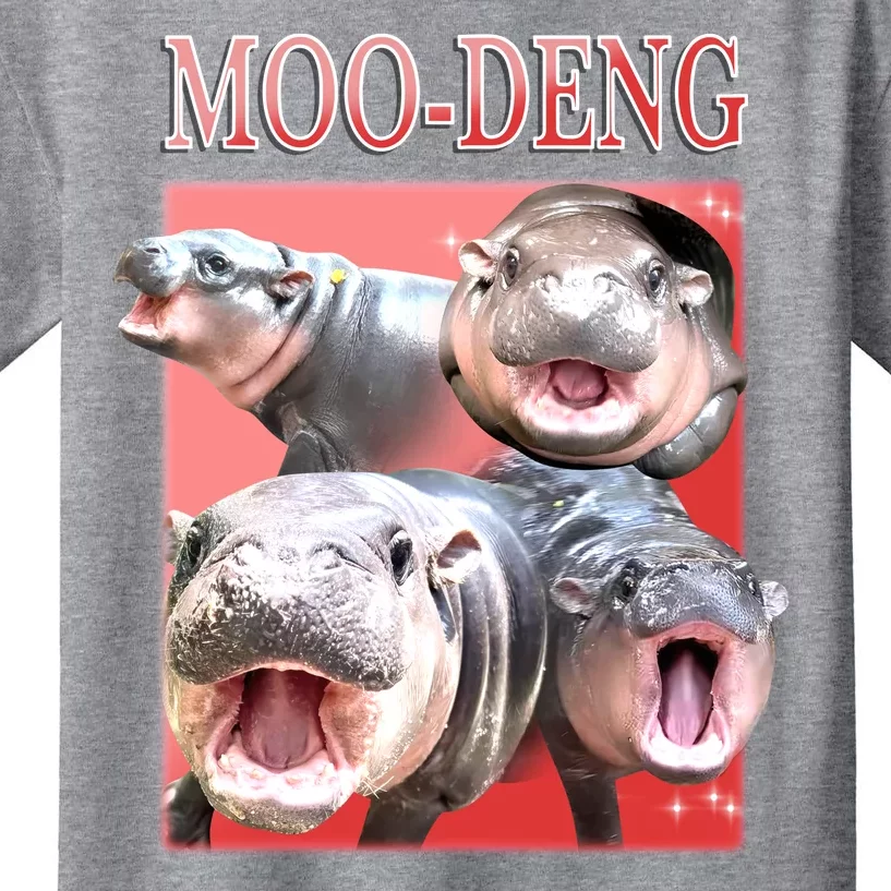 Moo Deng Hippo Meme Funny Kids T-Shirt