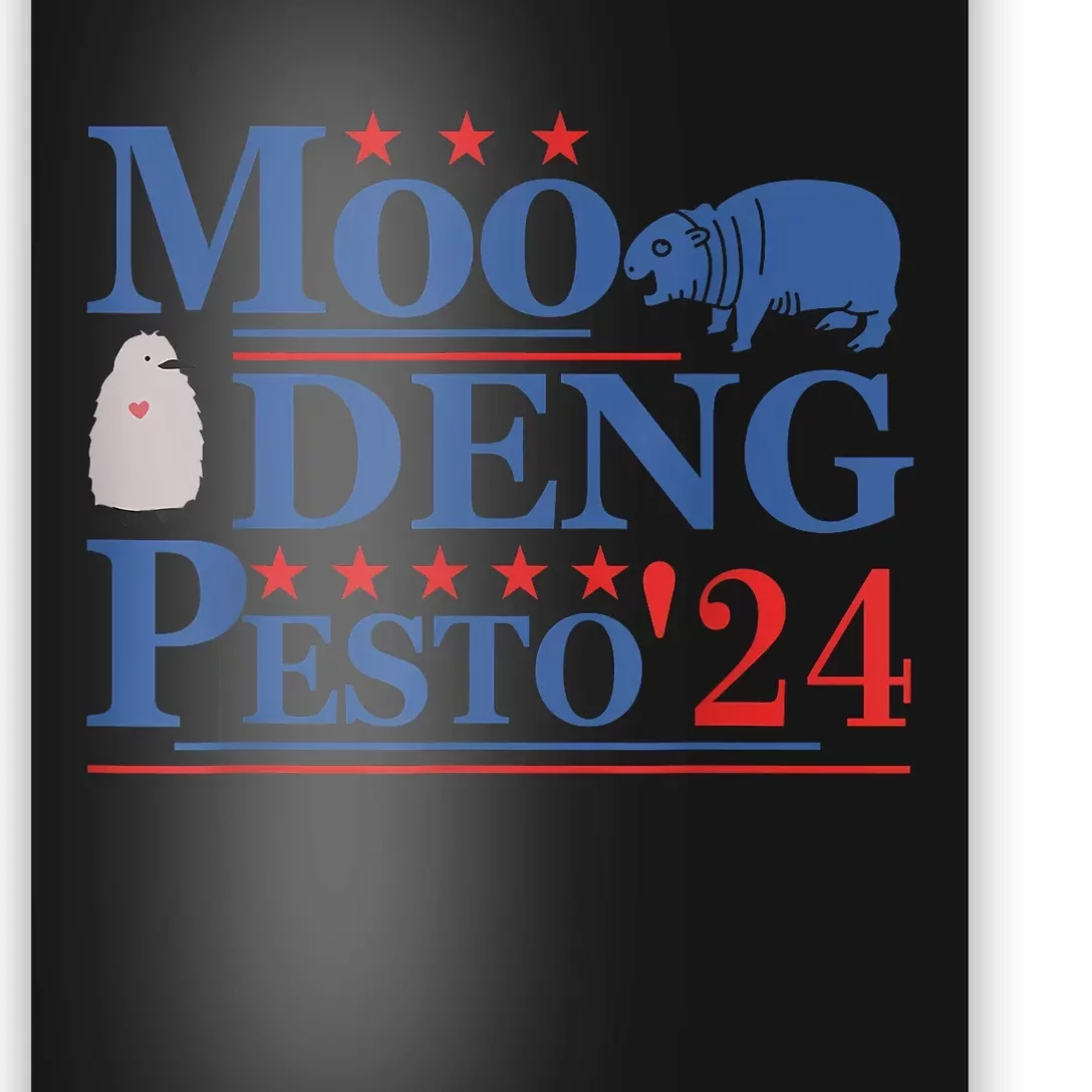 Moo Deng Hippo 2024 And Pesto The Penguin For Animal Lovers Poster