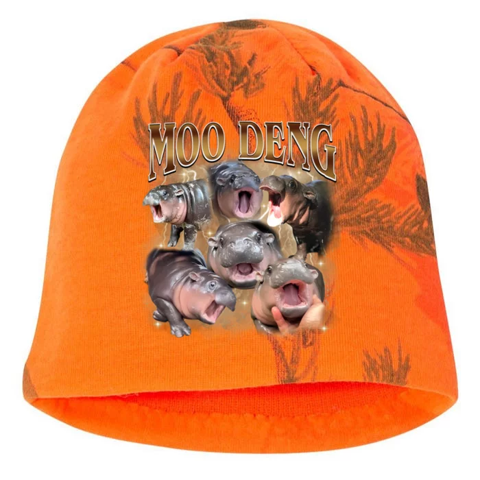 Moo Deng Hippo Meme Funny Animal Kati - Camo Knit Beanie