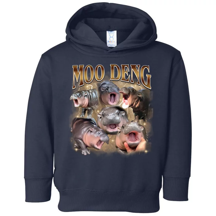 Moo Deng Hippo Meme Funny Animal Toddler Hoodie