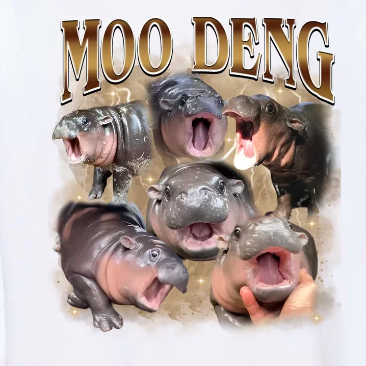 Moo Deng Hippo Meme Funny Animal Garment-Dyed Sweatshirt