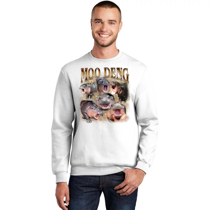 Moo Deng Hippo Meme Funny Animal Sweatshirt