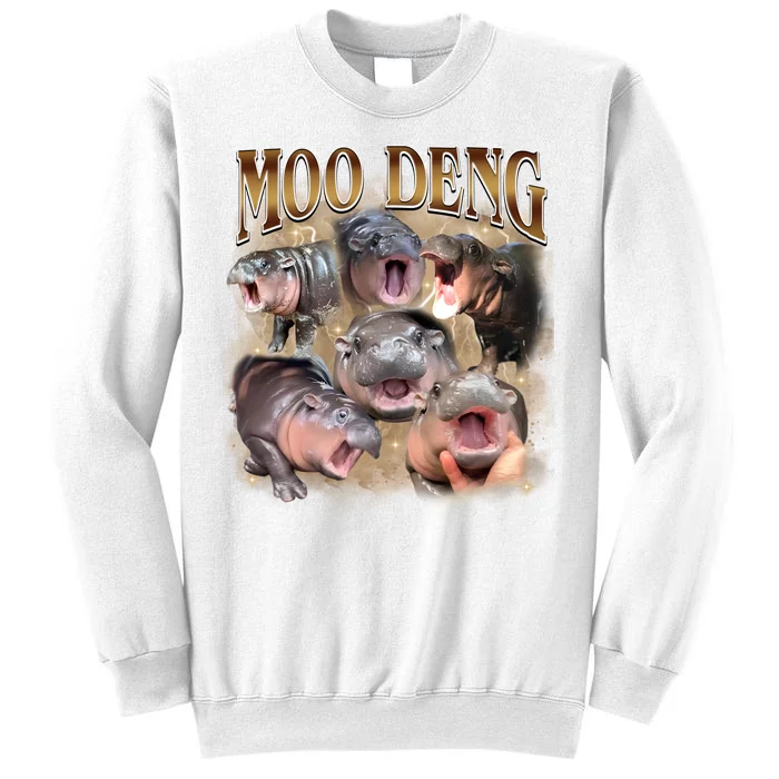 Moo Deng Hippo Meme Funny Animal Sweatshirt