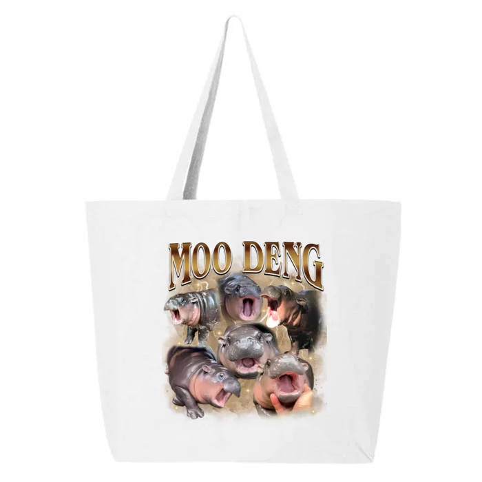 Moo Deng Hippo Meme Funny Animal 25L Jumbo Tote