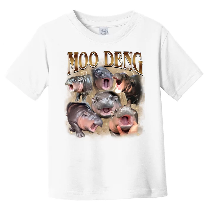 Moo Deng Hippo Meme Funny Animal Toddler T-Shirt