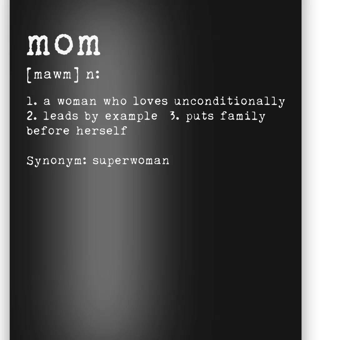 Mom Definition Happy Mother's Day Poster