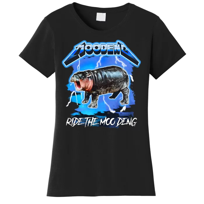 Moo Deng Hippo Ride The Moo Deng Women's T-Shirt