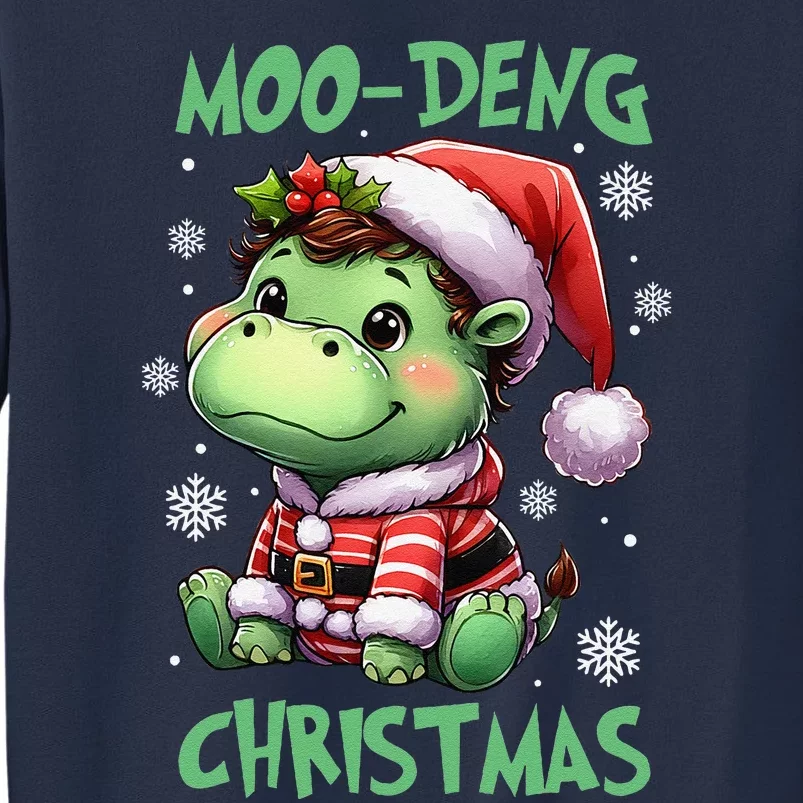 Moo Deng Hippo Baby Pigmy Moodeng Chrismats Zoo Family Sweatshirt