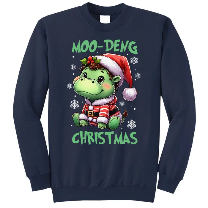 Moo Deng Hippo Baby Pigmy Moodeng Chrismats Zoo Family Sweatshirt