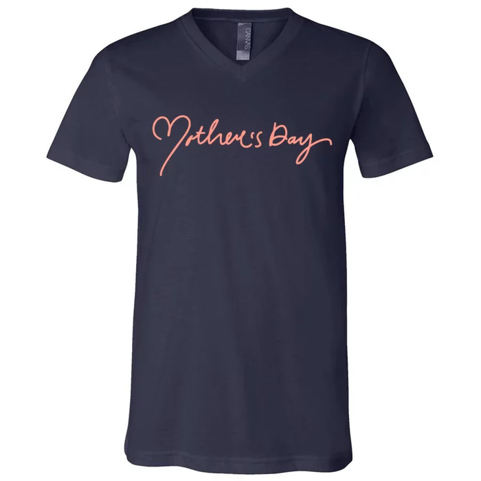 Mother's Day Heart Cute Gift V-Neck T-Shirt