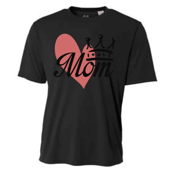 Mother's Day Heart Mom Queen Love Mama 'S Cool Gift Cooling Performance Crew T-Shirt