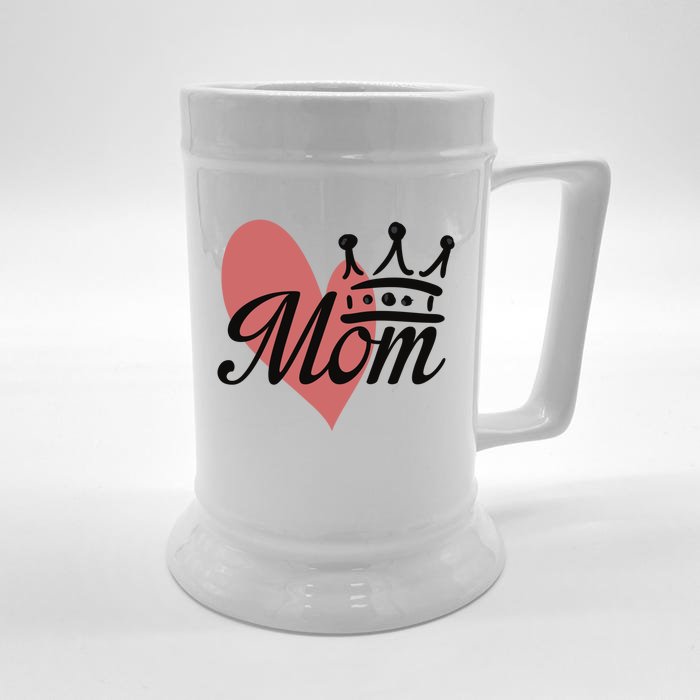 Mother's Day Heart Mom Queen Love Mama 'S Cool Gift Front & Back Beer Stein