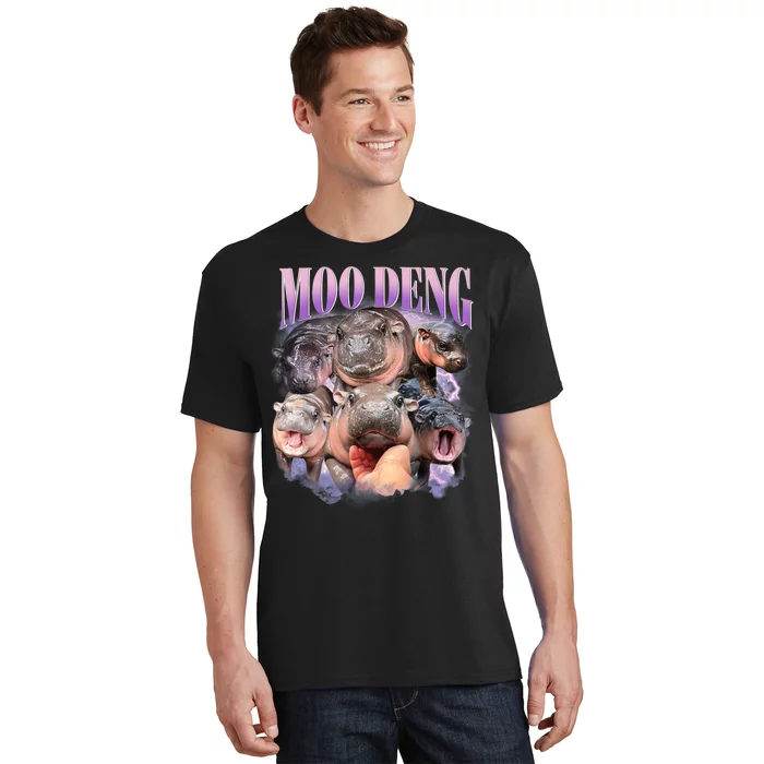 Moo Deng Hippo Meme Funny T-Shirt