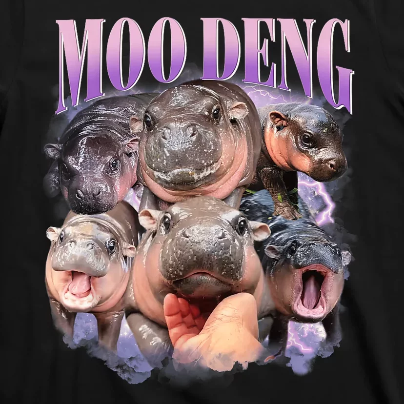 Moo Deng Hippo Meme Funny T-Shirt