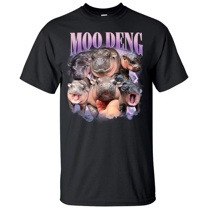 Moo Deng Hippo Meme Funny Tall T-Shirt