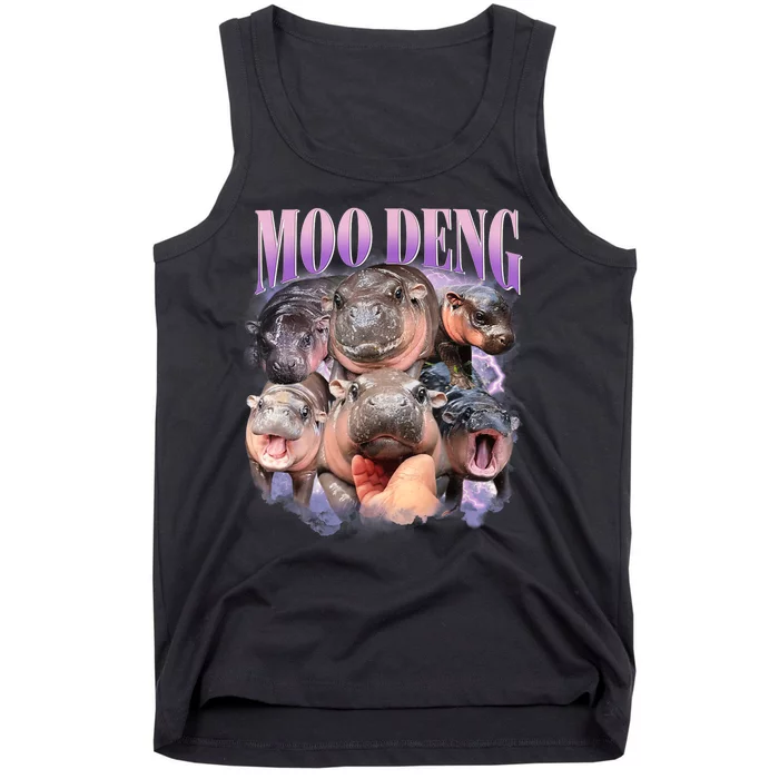 Moo Deng Hippo Meme Funny Tank Top