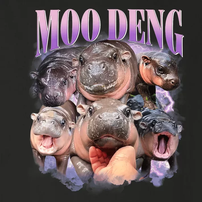 Moo Deng Hippo Meme Funny Toddler Long Sleeve Shirt