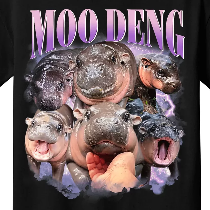 Moo Deng Hippo Meme Funny Kids T-Shirt