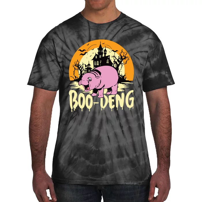 Moo Deng Halloween Boo Deng Halloween Tie-Dye T-Shirt