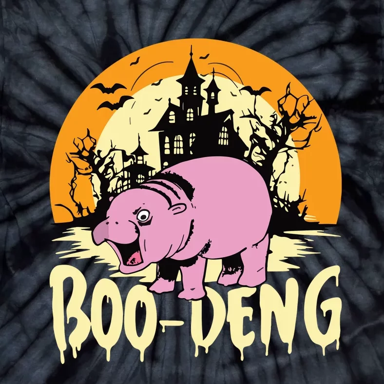 Moo Deng Halloween Boo Deng Halloween Tie-Dye T-Shirt