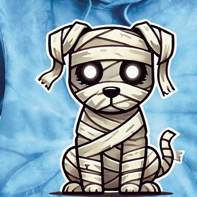 Mummy Dog Halloween Tie Dye Hoodie