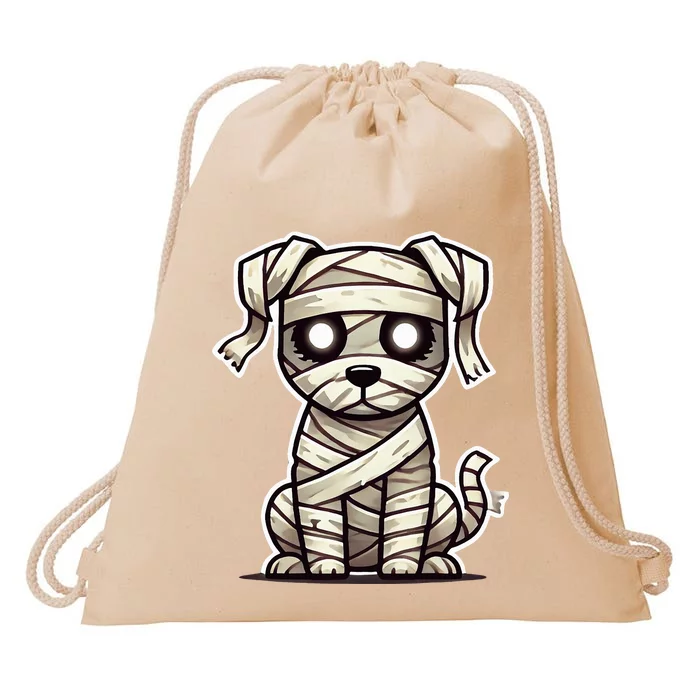 Mummy Dog Halloween Drawstring Bag