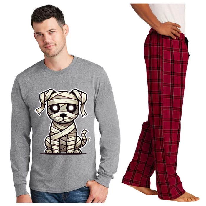 Mummy Dog Halloween Long Sleeve Pajama Set