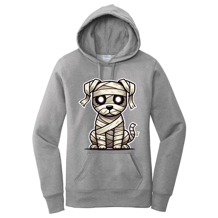 Mummy Dog Halloween Women's Pullover Hoodie