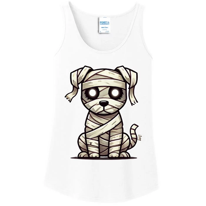 Mummy Dog Halloween Ladies Essential Tank