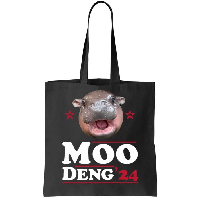 Moo Deng Hippo Cute Baby Pygmy Funny Election 2024 Tote Bag