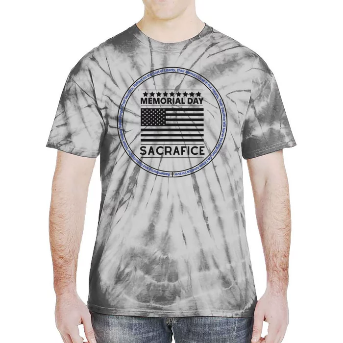 Memorial Day Honor Our Heroes Sacrifice American Flag Bold Tie-Dye T-Shirt