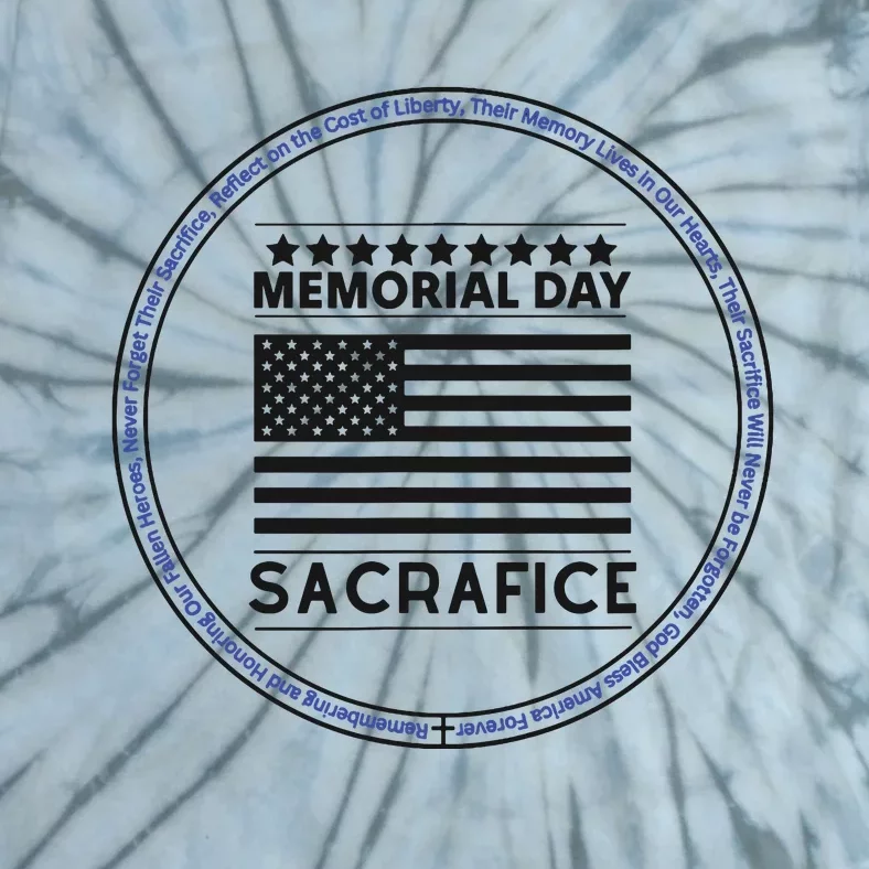 Memorial Day Honor Our Heroes Sacrifice American Flag Bold Tie-Dye T-Shirt