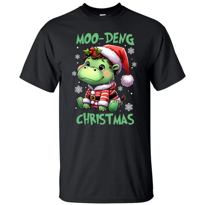 Moo Deng Hippo Baby Pigmy Moodeng Chrismats Zoo Family Tall T-Shirt