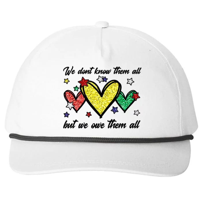 Memorial Day Heart We Dont Know Them All But We Owe Them All Cool Gift Snapback Five-Panel Rope Hat